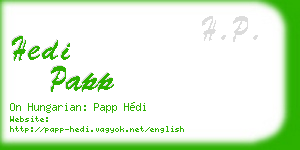 hedi papp business card